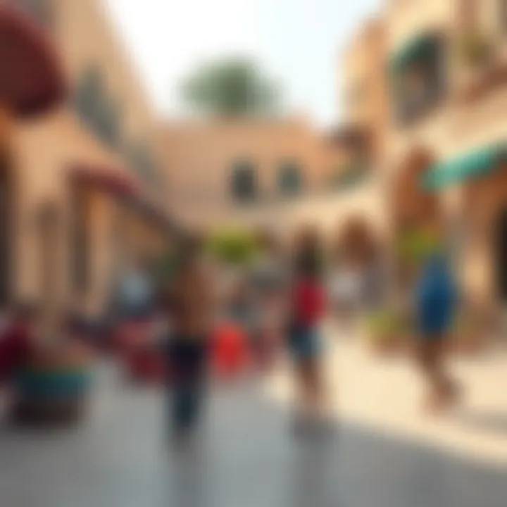 Community Engagement in Al Manara Vibrant community space in Al Manara promoting social interactions