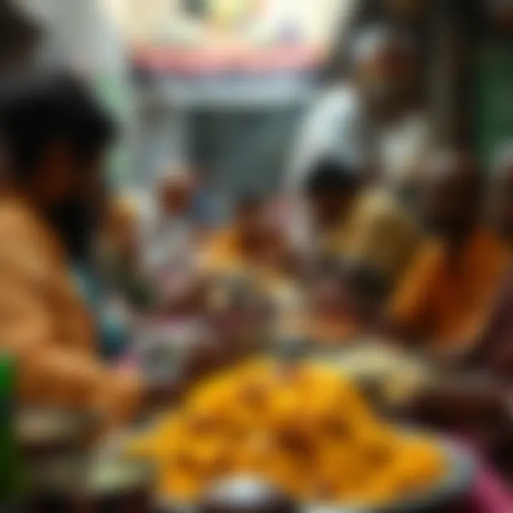 Cultural significance of biryani depicted through communal dining