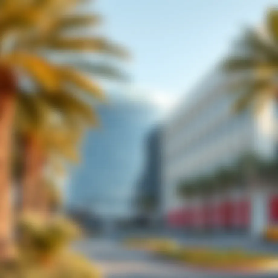 Exterior view of Cedars Jebel Ali International Hospital showcasing modern architecture