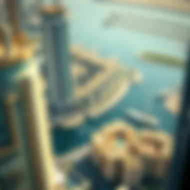 Aerial view of Dubai Marina showcasing luxury apartments