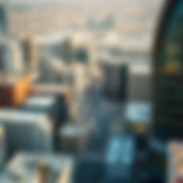 Aerial view showcasing the architectural diversity of Dubai International City