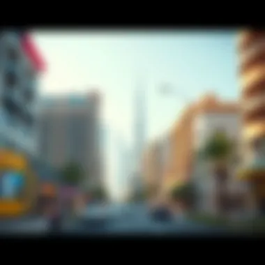 Vibrant streetscape illustrating the urban development of Dubai International City