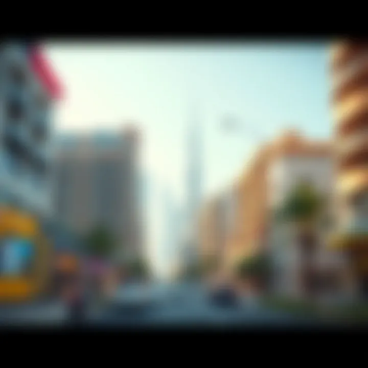 Vibrant streetscape illustrating the urban development of Dubai International City