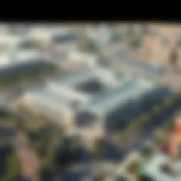 Aerial view of Dubai International School Al Quoz showcasing its architecture