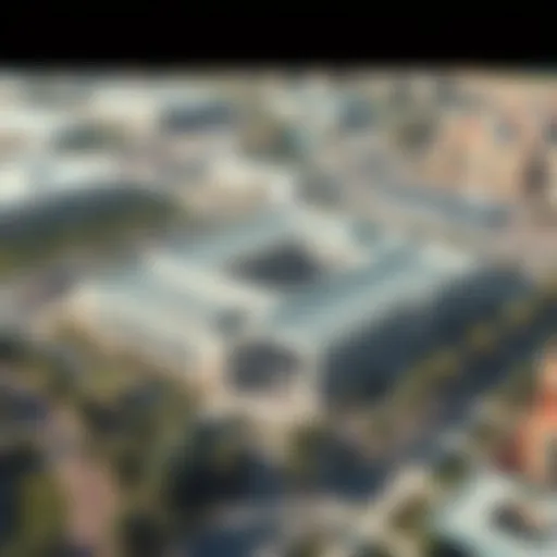 Aerial view of Dubai International School Al Quoz showcasing its architecture