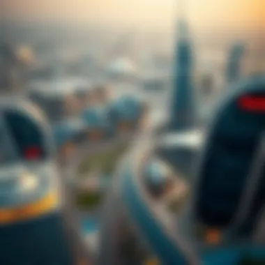 Aerial view showcasing the modern architecture of Dubai Silicon Oasis