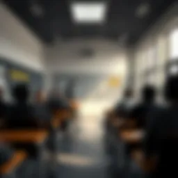 Interior view of the Excellence Driving School classroom