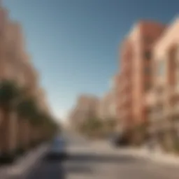 A picturesque view of Al Furjan showcasing its vibrant architecture