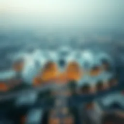 Aerial view showcasing the modern architecture of Al Garhoud Complex