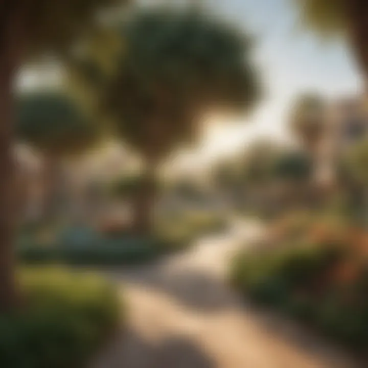 A serene park in Al Jaffiliya, offering a peaceful retreat amidst urban life.