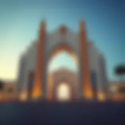 Architectural marvel of Al Khail Gate showcasing modern design