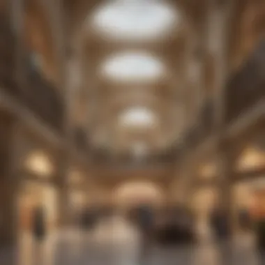 Distinctive Design Features of Al Khail Mall A close-up of unique design elements within the mall.
