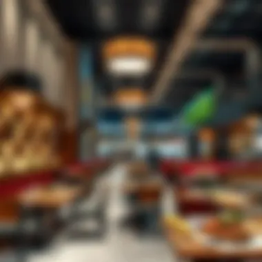 Inviting dining area at Al Khawaneej Mall featuring different culinary options