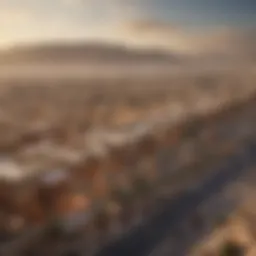 A panoramic view of Al Mina Al Arabi showcasing its unique blend of modern and traditional architecture