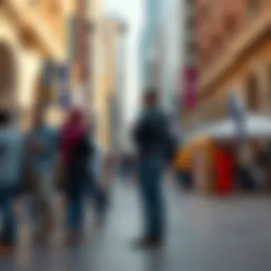 A community event taking place in a public space on Al Mina Street