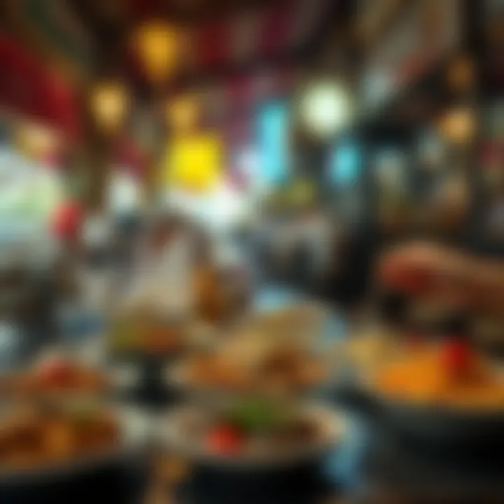 A variety of dishes served at a popular restaurant on Al Mina Street