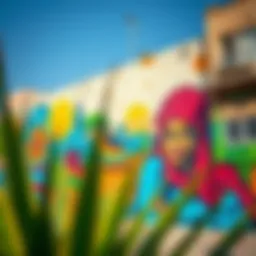 Artistic mural showcasing Al Quoz's vibrant culture
