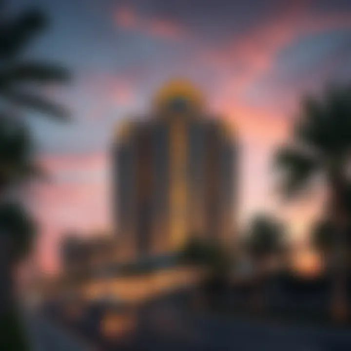 Evening view of Al Thuraya Building