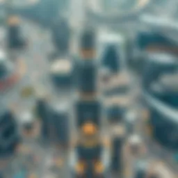 Stunning aerial view of Al Wasl Tower showcasing its unique architectural design
