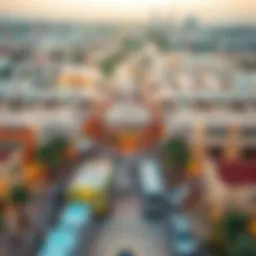 Aerial view of Arabian Ranches 2 Souk showcasing its architectural design