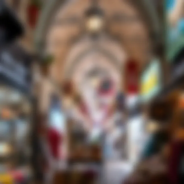 Interior of Arabian Ranches 2 Souk filled with vibrant shops and local art