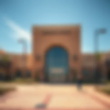 Exterior view of Arabian Ranches Community Center showcasing its architectural elegance