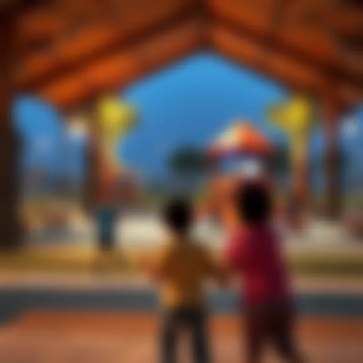 Children enjoying recreational facilities within the community center