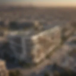 A panoramic view of Arjan Heights with modern architecture