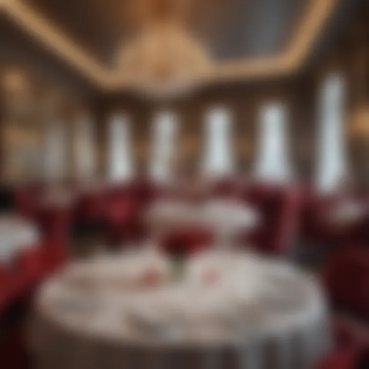Exquisite dining setup in the Baccarat Hotel restaurant
