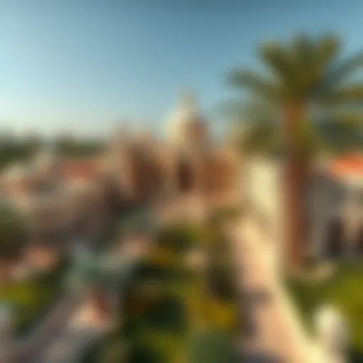 Aerial view showcasing the architectural elegance of Binghatti Gardens