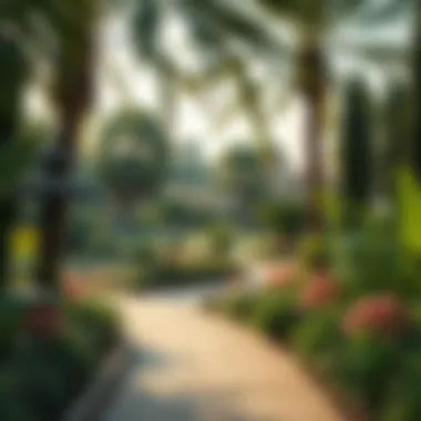 Lush landscape features that enhance the natural beauty of the complex