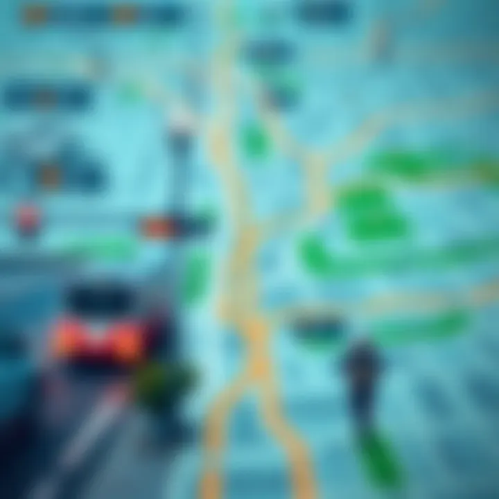 Map of transit routes in Silicon Oasis