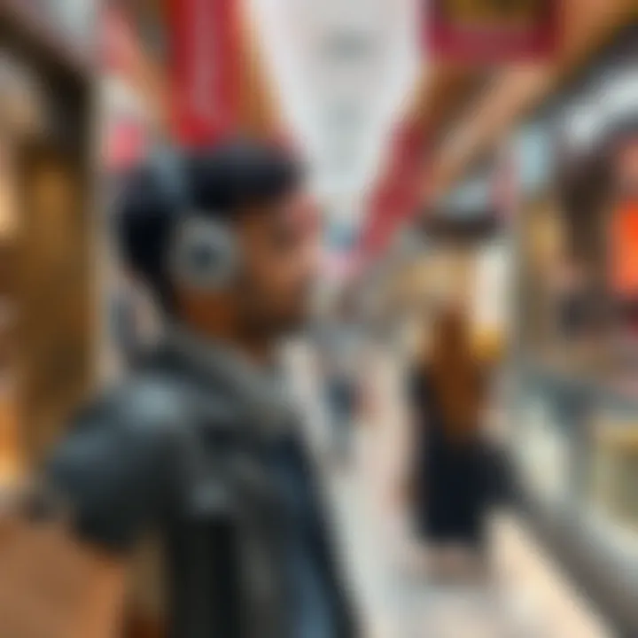 Traveler enjoying shopping experience with exclusive discounts