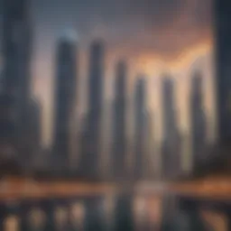 Stunning skyline view of Dubai Marina Harbor