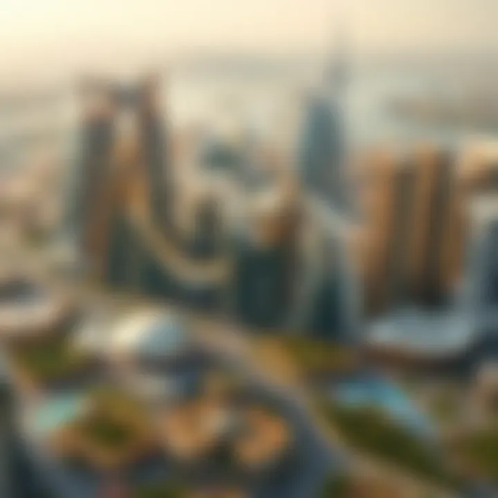 Conceptual illustration of the future developments in Dubai World Central