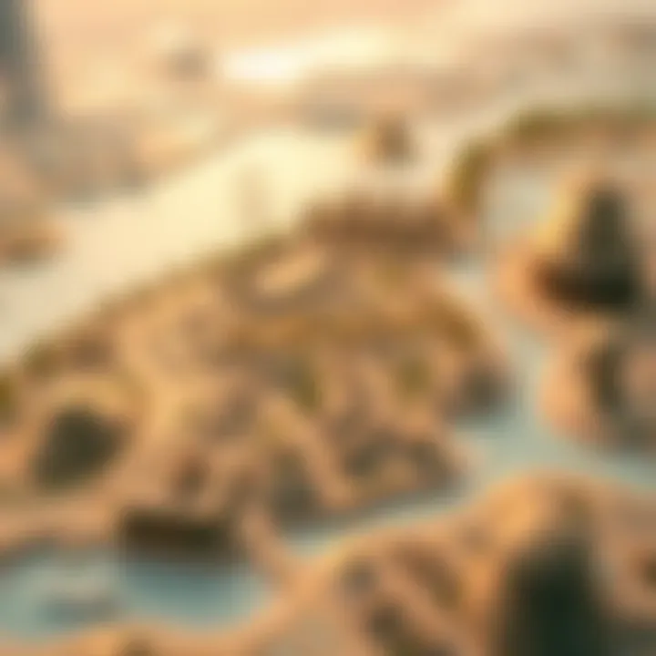 Map highlighting the geographical location of Dubailand in Dubai