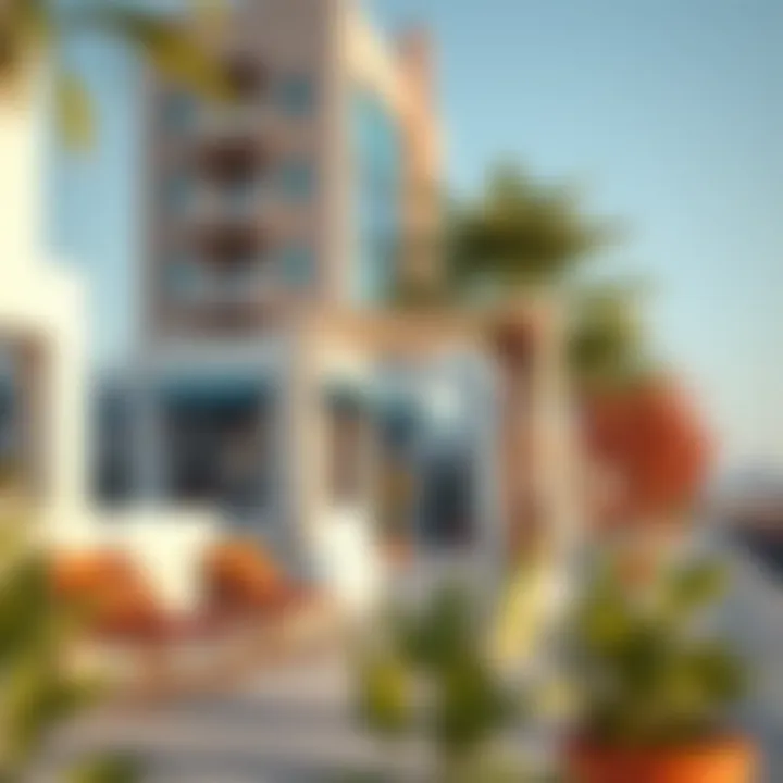 An attractive outdoor seating area within the Geant Remraam community