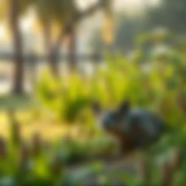 Biodiverse wildlife thriving in a park setting