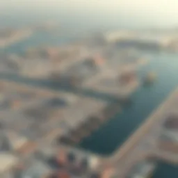 Aerial view of Jebel Ali Port showcasing its vast industrial landscape