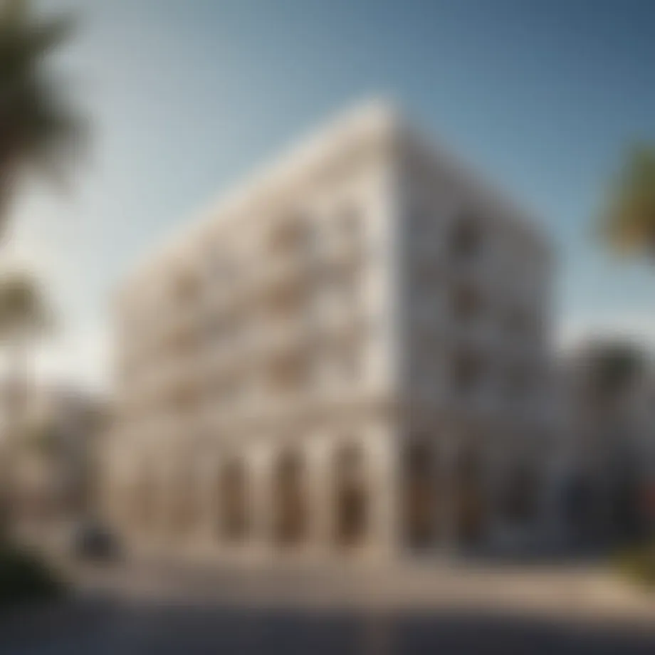 A stunning view of La Perla Blanca's architectural beauty showcasing intricate designs.