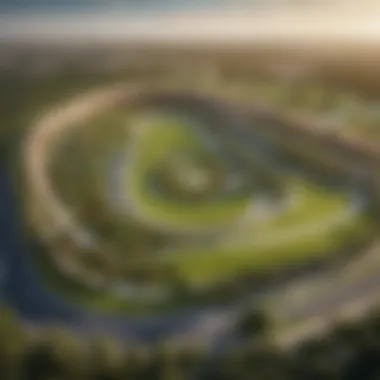 Meydan Racecourse The iconic Meydan Racecourse surrounded by lush greenery and modern architecture