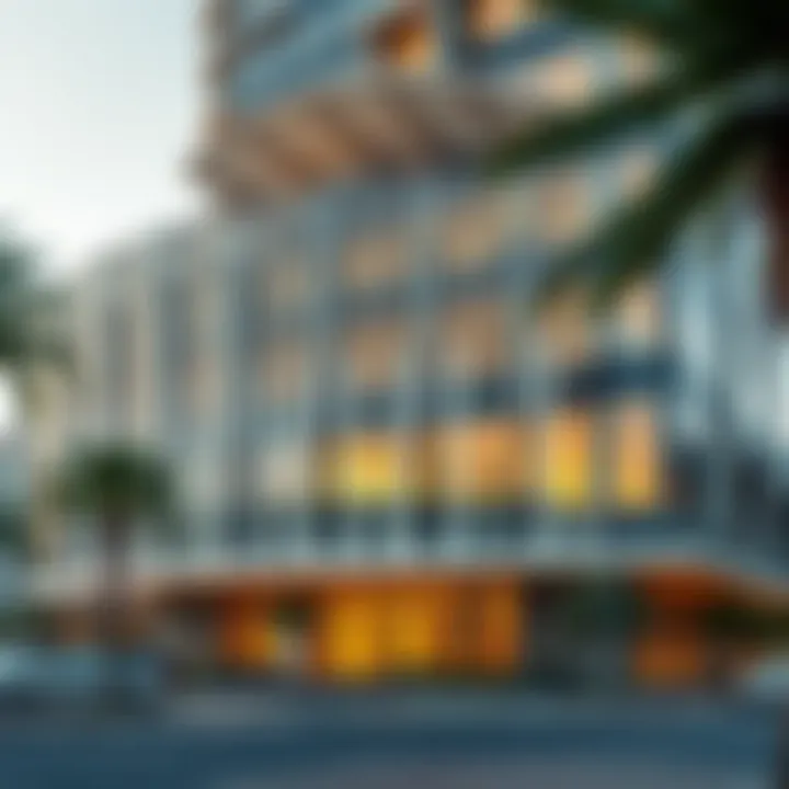 Modern Elegance of Noorm Al Safa Stunning facade of the Noorm Al Safa Building showcasing modern design elements