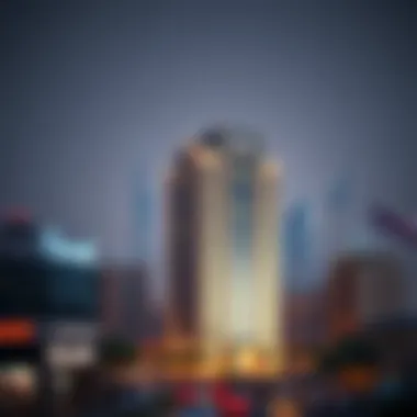 Obaidullah Building Against Dubai's Skyline A panoramic view of the Obaidullah Building in the context of Dubai's skyline