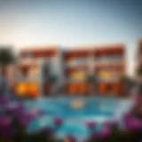 A stunning architectural view of Rose Residence showcasing its modern design