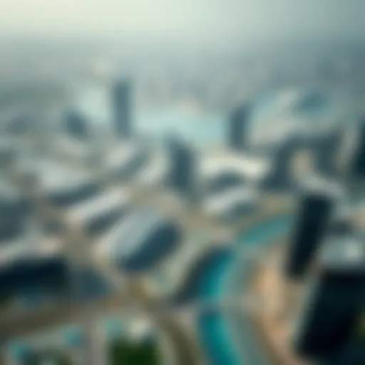 Aerial view of Silicon Oasis showcasing its modern architecture