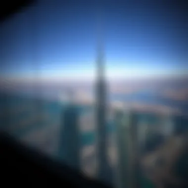 View from the observation deck of the Sky Tower Dubai