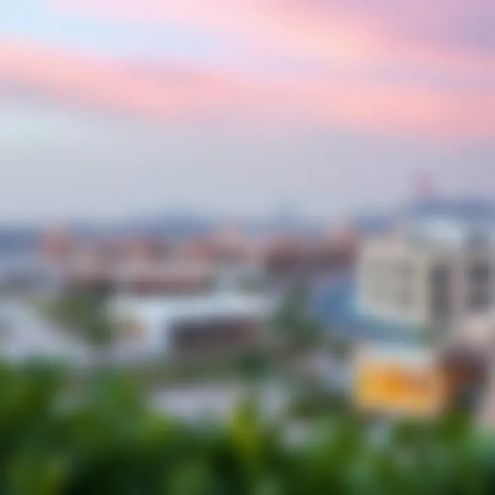 A panoramic view of Al Quoz showcasing its blend of modern architecture and artistic spaces