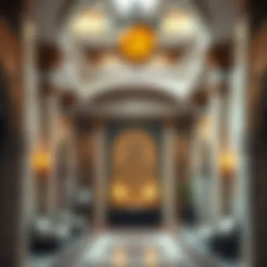 Interior design elements of the Al Waleed Building highlighting cultural motifs