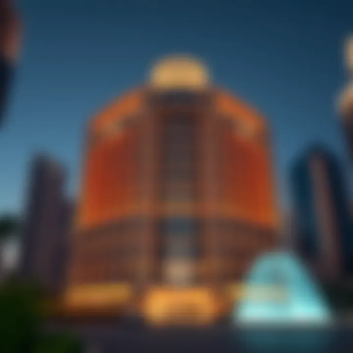 Stunning view of the Al Waleed Building showcasing its unique architectural design