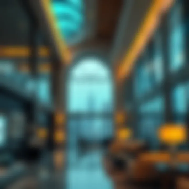 Interior Design of the Crescent Building Interior view showcasing the modern design elements of the Crescent Building.